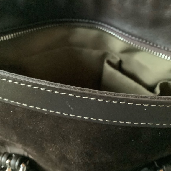 Beautiful Coach F12834 Dark Chocolate Suede Shopper Tote Shoulder Bag - Picture 11 of 11